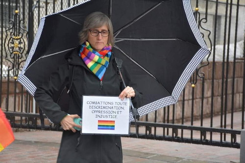 Photo prise lors du rassemblement à Montréal