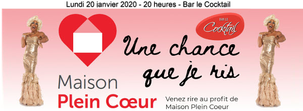 Affiche de l'événement bénéfice de Fierté Montréal le 20 janvier 2020